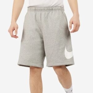New Nike Sportswear Fleece Club Graphic Shorts BV2721-063 Dark Grey Heather - XL